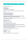 FPC &sol; CFRN - Review Exam - Version B Already Graded A