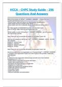 HCCA - CHPC Study Guide - 296 Questions And Answers new update 2023