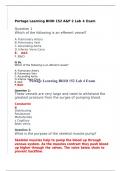 Portage Learning BIOD 152 Lab 4 Exam