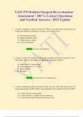 VATI PN Medical Surgical Re-evaluation Assessment | 100 % Correct Questions and Verified Answers | 2023 Update