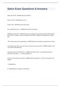 Sabre Exam Questions & Answers