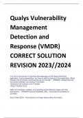 Exam (elaborations) Qualys Vulnerability  Management  Detection 
