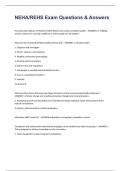 NEHA&sol;REHS Exam Questions & Answers