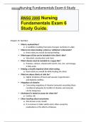  RNSG 2205  Nursing Fundamentals Exam 6 Study Guide.