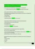 Health & Wellness Coaching Exam Test Prep Practice Questions with COMPLETE SOLUTION