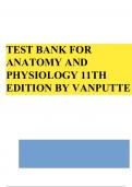 Test Bank for Seeleys Anatomy and Physiology 11th edition by vanputte