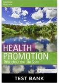 Test Bank For Health Promotion Throughout the Life Span, 8th Edition Edelman