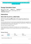 ATI Dosage Calculation Proctored Assessments-with 100% verified solutions-2023-2024