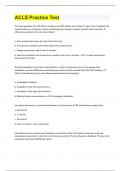ACLS Practice Test&vert; Questions with 100&percnt; Correct Answers &vert; Verified