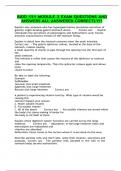 BIOD 151 MODULE 3 EXAM QUESTIONS AND ANSWERS ALL ANSWERED CORRECTLY&excl;&excl;