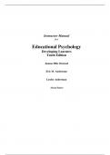 Educational Psychology Developing Learners, 10e Jeanne Ellis Ormrod, Eric Anderman, Lynley Anderman (Instructor Manual)
