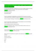 Certified Lactation Consultant Exam Latest Questions and Answers 2023&sol;2024