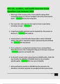 NYS Life&comma; accident&comma; and health insurance Exam Questions and Answers 2023