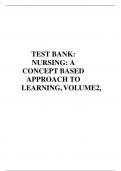 TEST BANK: NURSING: A CONCEPT BASED APPROACH TO LEARNING VOLUME2
