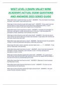 WSET LEVEL 3 (NAPA VALLEY WINE  ACADEMY) ACTUAL EXAM QUESTIONS  AND ANSWERS 2023 SERIES GUIDE RATED A.