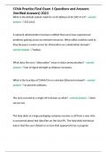 CCNA Practice Final Exam 1 Questions and Answers &lpar;Verified Answers&rpar; 2023