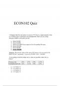  ECON102 Quiz (With Answers).