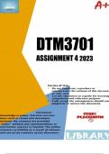 DTM3701 ASSIGNMENT 4 2023