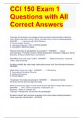CCI 150 Exam 1 Questions with All Correct Answers 