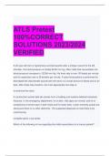 ATLS Pretest 100%CORRECT  SOLUTIONS 2023/2024  VERIFIED