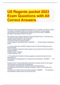US Regents packet 2023 Exam Questions with All Correct Answers 