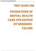 TEST BANK FOR FOUNDATIONS OF MENTAL HEALTH CARE 4TH/ 6TH  AND 8TH EDITION COMBINED PACKAGE DEAL BY MORRISON-VALFRE