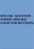 BNU1501 QUESTION PAPERS 2016-2022 GOOD FOR REVISION.
