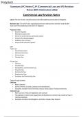 Summary LPC Notes CLIP &lpar;Commercial Law and IP&rpar; RevisionNotes &lpar;80&percnt; Distinction&rpar; 2022