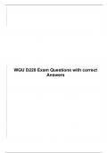 D220 WGU Study Questions and Answers Test Bank (New Update) Verified Answers (GRADED A)