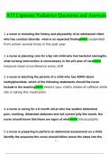 ATI Capstone Pediatrics&period; questions verified with 100&percnt; correct answers