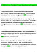 ATI Capstone Pediatrics questions verified with 100&percnt; correct answers