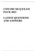 CMY1501 MCQ EXAM PACK 2023  LATEST QUESTIONS AND ANSWERS 