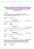 NURS 6501- ADVANCED PATHOPHYSIOLOGY FINAL EXAM 2022- 2024 FORM B/NURS 6501 ADVANCED PATHOPHYSIOLOGY FINAL EXAM FORM B 100 REAL EXAM QUESTIONS AND ANSWERS/GRADED A+