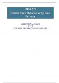 HIM 370  Health Care Data Security And Privacy  &sol;&sol;&sol;&sol;&sol;&sol;&sol;&sol;&sol;&sol;&sol;&sol; LATEST FINAL EXAM  WITH  THE BEST QUESTIONS AND ANSWERS
