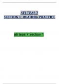 ATI TEAS 7 SECTION 1: READING PRACTICE