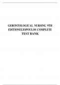 TEST BANK FOR GERONTOLOGICAL NURSING 9TH EDITIONELIOPOULOS 
