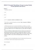 BIOD 171 Essential Microbiology Portage Learning Module 3 Exam Questions and Answers &lpar;Graded 100 out 100 points&rpar;