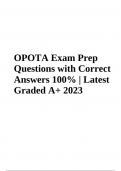 OPOTA Exam Prep Questions with Correct Answers A+ Latest Graded A+ 