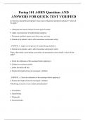 Periop 101 AORN Questions AND ANSWERS FOR QUICK TEST VERIFIED