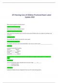 ATI Nursing Care of Children Proctored Exam Latest Update 2022