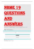 NBME 19  EXAM WITH COMPLETE SOLUTIONS 2023|2024 UPDATE RATED A+