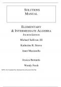 Elementary & Intermediate Algebra, 4e Michael Sullivan, Katherine Struve, Janet Mazzarella (Solution Manual)