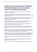 CLEP American Government POS2041, POS 2041 Chapters 10-12, american exam 2, American large Group.