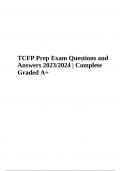 TCFP Prep Exam PREP (Questions and Answers) Updated 2023 Graded A+
