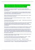 Mera Customer Service Screening Pre-Test Questions and Answers 2023