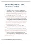  NURSING MA278 Module 08 Case Study&colon; CNS Movement Disorders