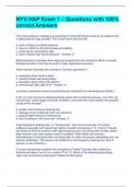 NYU HAP Exam 1 &ndash; Questions with 100&percnt; correct Answers 
