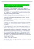 MERA customer service screening test Questions and Answers 2023