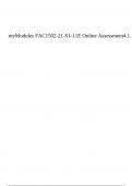 myModules FAC1502-21-S1-11E Online Assessment4.1.