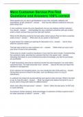 Mera Customer Service Pre-Test Questions and Answers 100&percnt; correct